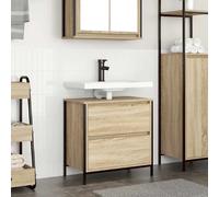 vidaXL Meuble de salle de bain lavabo et tiroirs chêne sonoma