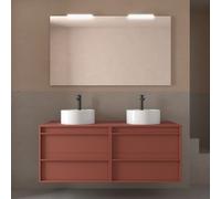 Meuble salle de bains 140cm 4 tiroirs Red Satin ATTILA - SALGAR 104984