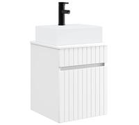 Meuble-sèche avec évier mural Blanc 39 x 41 x 62,5 cm