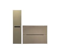 Vente-unique - Meuble Simple Vasque Suspendu avec Colonne - Taupe - 80 cm - Stefanie