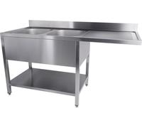 Meuble sous-évier 700 avec socle, 2 vasques, à gauche