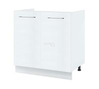 Meuble sous-évier Bellissi Blanc 2 portes L 80 cm - Cuisineandcie