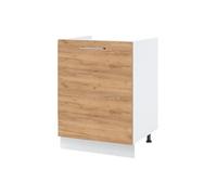 Meuble sous-évier Bellissi Chene 1 porte L 60 cm - Cuisineandcie