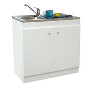 Néova – Meuble sous évier DECLIQ S13N22080 80x60 cm, dépliable, 2 portes, charnières invisibles