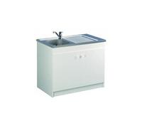 Meuble sous évier larg 80cm 2 portes hydrofuge