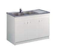 Meuble sous évier LIBERTY 1400x600 3 portes AQUARINE 200250