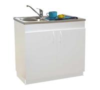 Meuble sous-évier mélaminé SIM'HYDRO 2 portes 900X600mm - NÉOVA - S12N42090H