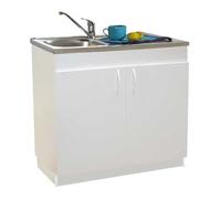 Meuble sous-évier mélaminé SIM'HYDRO 2 portes 900X600mm - NÉOVA - S12N42090H
