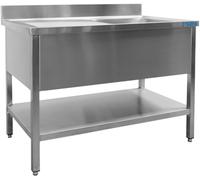 Meuble sous-évier Saro à 1 cuve, à droite - profondeur 700 mm, hauteur 1400 mm
