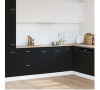 Meuble sous-evier Vidaxl Meuble Bas d'Évier Chêne Noir 80x46x81,5 cm Bois Ingénieré