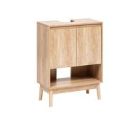 Meuble sous lavabo 2 portes Abana naturel