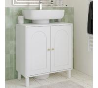 IDMarket - Meuble sous lavabo Salle de Bain Arsene Design Arche Bois Blanc