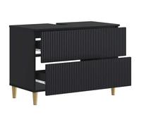 Meuble sous Lavabo de Salle de Bain ARNHEM - vidaXL - Noir - 82x41x59cm - bois d’ingénierie - Résistant à l’humidité 908517