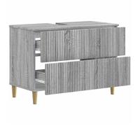 Meuble sous Lavabo de Salle de Bain ARNHEM - vidaXL - Sonoma gris - 82x41x59cm - bois d’ingénierie - Résistant à l’humidité 497402