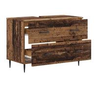 Meuble sous Lavabo de Salle de Bain HAARLEM - vidaXL - Bois ancien - 82x41x58,5cm - bois d’ingénierie - Espace de rangement 178142