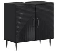 Meuble sous Lavabo de Salle de Bain HAARLEM - vidaXL - Noir - 59,5x31,5x59cm - bois d’ingénierie - Cadre durable 6858669416