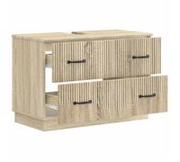 Meuble sous Lavabo de Salle de Bain HOORN - vidaXL - Chêne Sonoma - 82x41x56cm - bois d’ingénierie - Résistant à l’humidité 422526