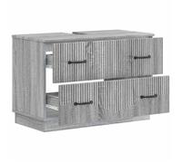Meuble sous Lavabo de Salle de Bain HOORN - vidaXL - Sonoma gris - 82x41x56cm - bois d’ingénierie - Résistant à l’humidité 639140