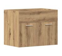 Meuble sous lavabo de salle de bain - vidaXL - bois d'ingénierie - chêne artisanal - grand rangement - 60 x 38,5 x 46 cm 954meq44u