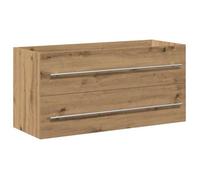 Meuble sous lavabo de salle de bain - vidaXL - bois d'ingénierie - chêne artisanal - montage mural - 100 x 38,5 x 48 cm 130rdq84q