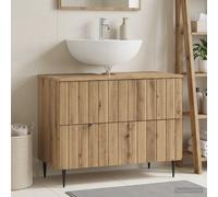 vidaXL Meuble sous lavabo de salle de bain ZWOLLE Bois d'ingénierie Sonoma Gris