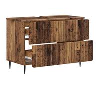 Meuble sous Lavabo de Salle de Bain ZWOLLE - vidaXL - Bois ancien - 82x41x58,5cm - bois d’ingénierie 148654