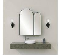 Meuble sous lavabo Dguarner - Dmora - Melaminè - Noir 50x12h45 cm