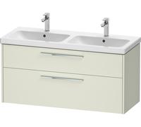 Meuble sous-lavabo Duravit D-Code, 1 tiroir, 1184x460mm, découpe siphon, avec poignée, DC4674010HH0000, Couleur: Corps vert pâle mat, Poignée chrome brillant