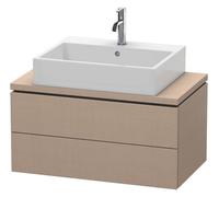 Meuble sous-lavabo Duravit L-Cube pour console, Compact, suspendu, 2 tiroirs, 820x400x477mm, LC580707575, Couleur: Décor en lin