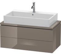 L-Cube Duravit vasque LC580808989 92 x 47,7 cm, gris flanelle brillant, pour console, 2 tiroirs