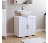 Meuble sous-lavabo en bois blanc