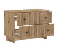 Meuble sous Lavabo en Bois d'Ingénierie avec Tiroirs, Design Moderne | Résistant à l'humidité, rangement spacieux, profil compact, style épuré, entretien facile, fixation murale incluse