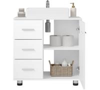 Meuble sous Lavabo EUGAD - 60x30x60cm - Meuble de Salle de Bains sous Évier - Bois d'Ingénierie - Blanc