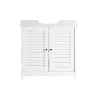 Meuble sous-Lavabo FRG237-II-W SoBuy - Meuble de Salle de Bain - 2 Portes et 2 étages à l’intérieur -Blanc