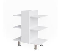 Meuble sous-lavabo Fynn, 60x70cm avec 6 étagères, Blanc, Vicco 49994