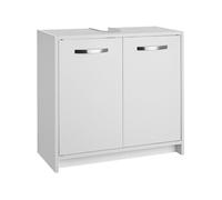 Meuble de salle de bain - TECTAKE - Meuble de lavabo KATALINA avec 2 compartiments et 20 kg de capacité - Blanc