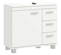 Meuble sous lavabo - HOMCOM - avec 3 tiroirs et porte à fermeture amortie - style moderne - 70 x 30 x 64 cm - blanc