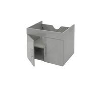 Meuble sous-lavabo HWC-D16, meuble sous-lavabo meuble de salle de bain, brillant 60cm gris