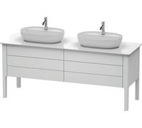 Duravit Luv Duravit lavabo LU9567B3636, 178,3x57x74,3cm, blanc soie, 2 tiroirs, 2 tiroirs, debout