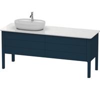 Meuble sous-lavabo Luv Duravit à poser, 1733 x 570 mm, 2 tiroirs, 2 coulissants, LU9568L9898, Couleur: Laque mat soyeuse bleu nuit