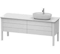 Duravit Meuble sous-lavabo LUV LU9568R3636 743x1783x570 mm vasque droite blanc satiné 2 tiroirs