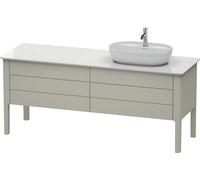 Meuble sous-lavabo Luv Duravit à poser, 1733 x 570 mm, 2 tiroirs, 2 coulissants, LU9568R6060, Couleur: Laque mate taupe soie