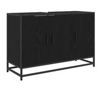 vidaXL Meuble de Lavabo de Salle de Bain Chêne noir 90 x 33 x 60 cm