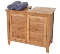 Meuble sous-lavabo salle de bains MENDLER HWC-B18, Armoire, Bambou 60x67x30cm Marron G