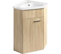 Meuble sous-lavabo Sapho Zoja, chêne platine, 40,5 x 74 x 40,5 cm