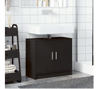Meuble sous lavabo - vidaXL - Meuble lavabo - Bois ingénierie - Noir - 2 portes - 63x29x55 cm 376zjo86l