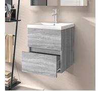 Meuble sous lavabo - vidaXL - Meuble lavabo - Bois ingénierie - Sonoma gris - 41x38 5x45 cm @12450