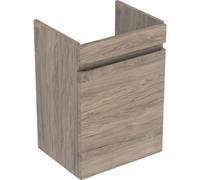 Meuble sous lave-mains 50 cm Geberit Renova Plan 1 porte Noyer Carya - GEBERIT 501.903.JR.1