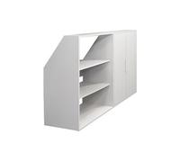 Meuble sous pente 2 portes et 2 étagères - Blanc - ADEZIO