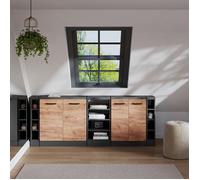 Meuble sous pente Rion, 15x81.8cm 4 compartiments, 60 cm de profondeur, Anthracite, Vicco 60287